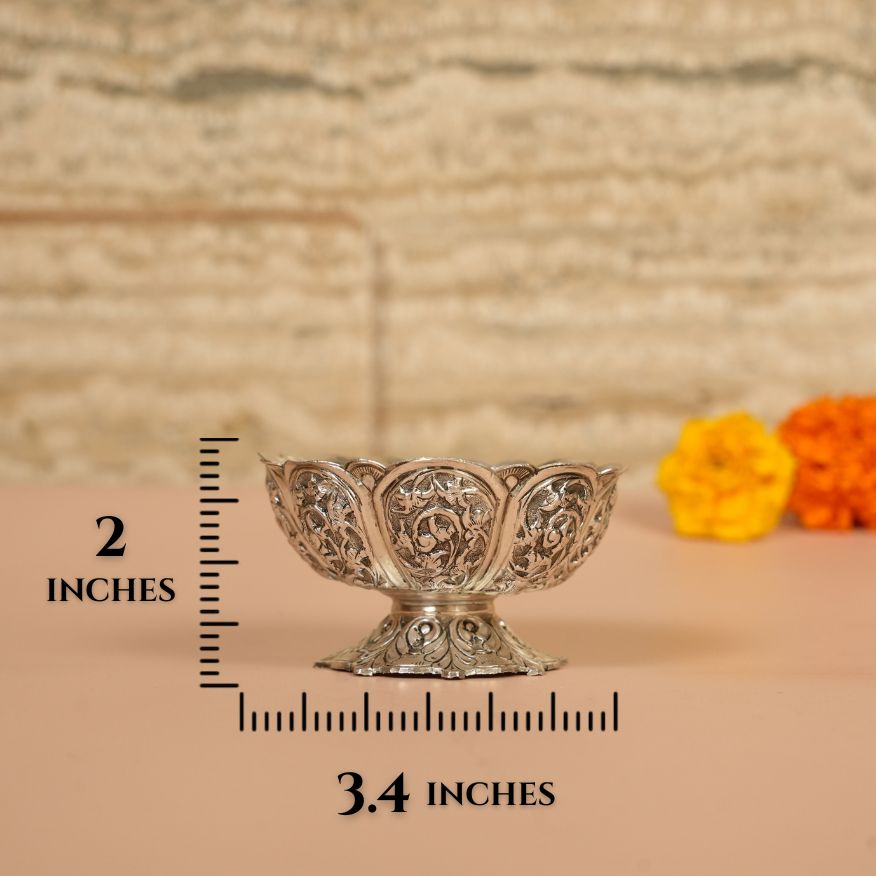 Pure Silver Akhand Jyot / Eternal Lamp