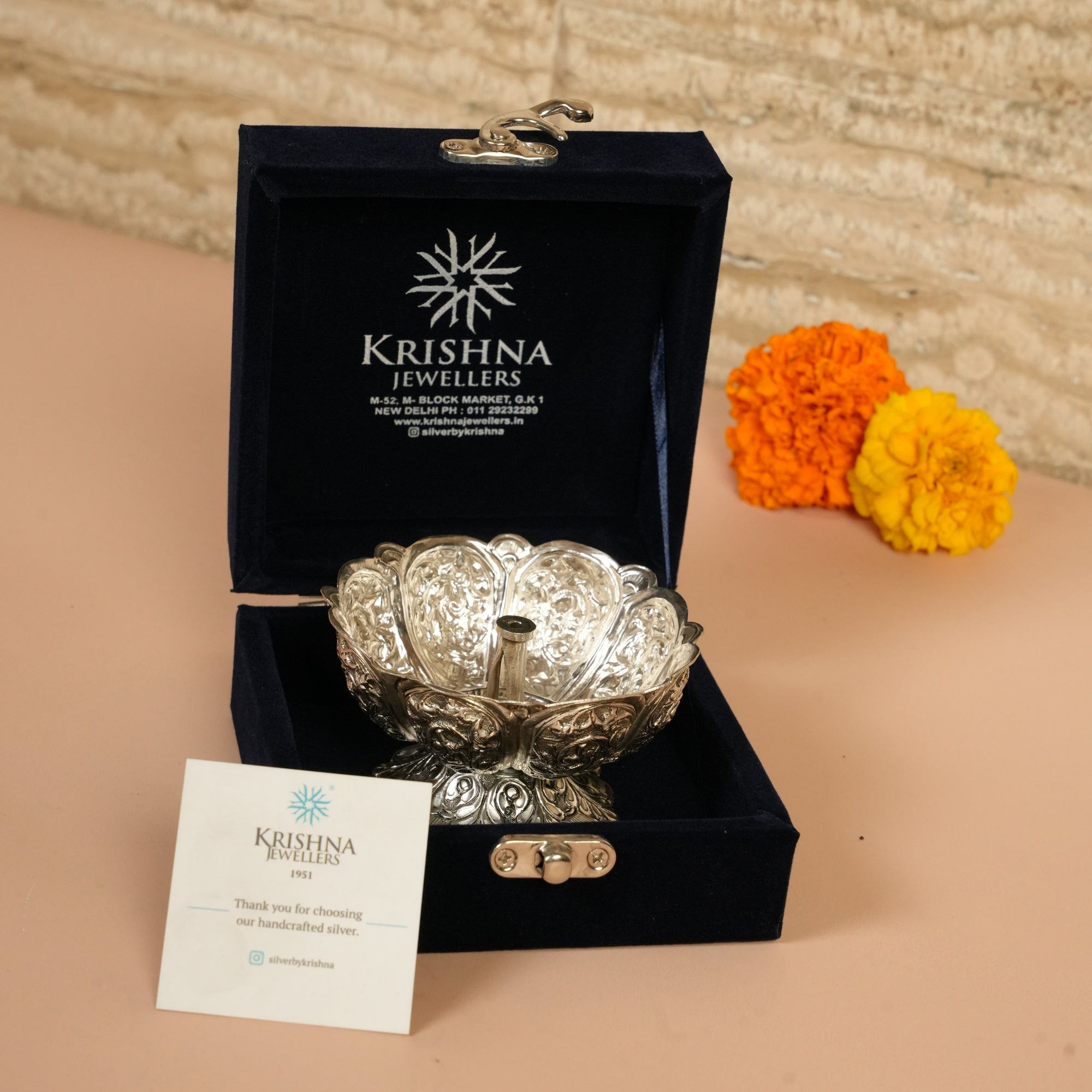 Pure Silver Akhand Jyot / Eternal Lamp