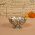 Floral Large Silver Akhand Jyot