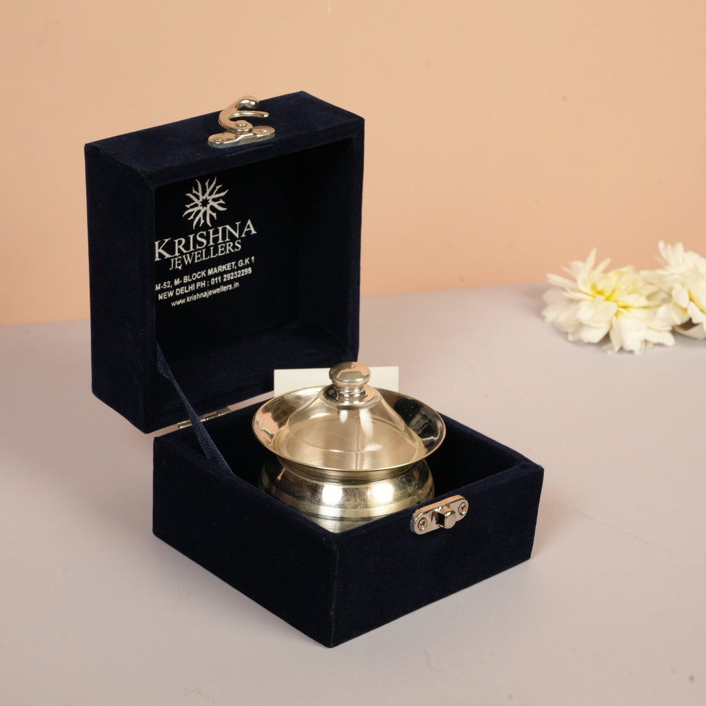 Handcrafted Silver Container with Lid