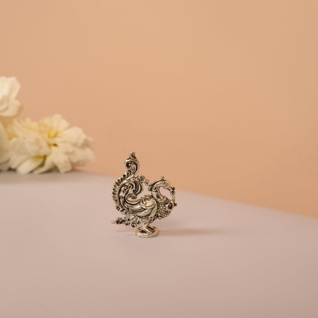 Handcrafted Pure Silver Swan Figurine – 92.5 Silver Decorative Artifact