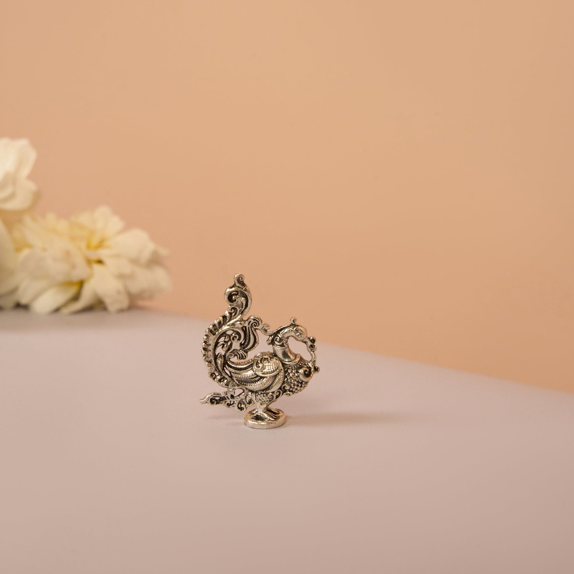 Handcrafted Pure Silver Swan Figurine – 92.5 Silver Decorative Artifact