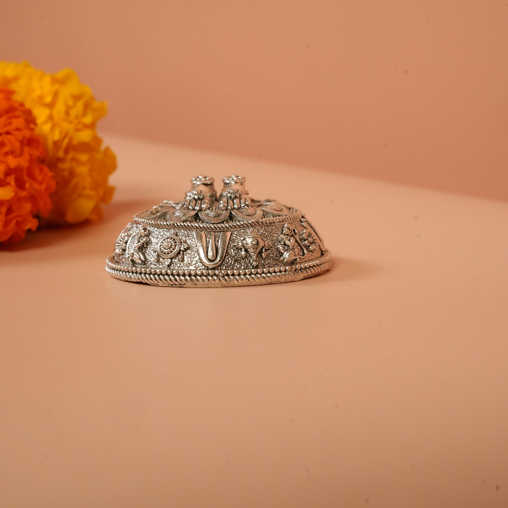 925 Silver Lakshmi Ji Charan (Divine Feet) – Small (23 Grams)