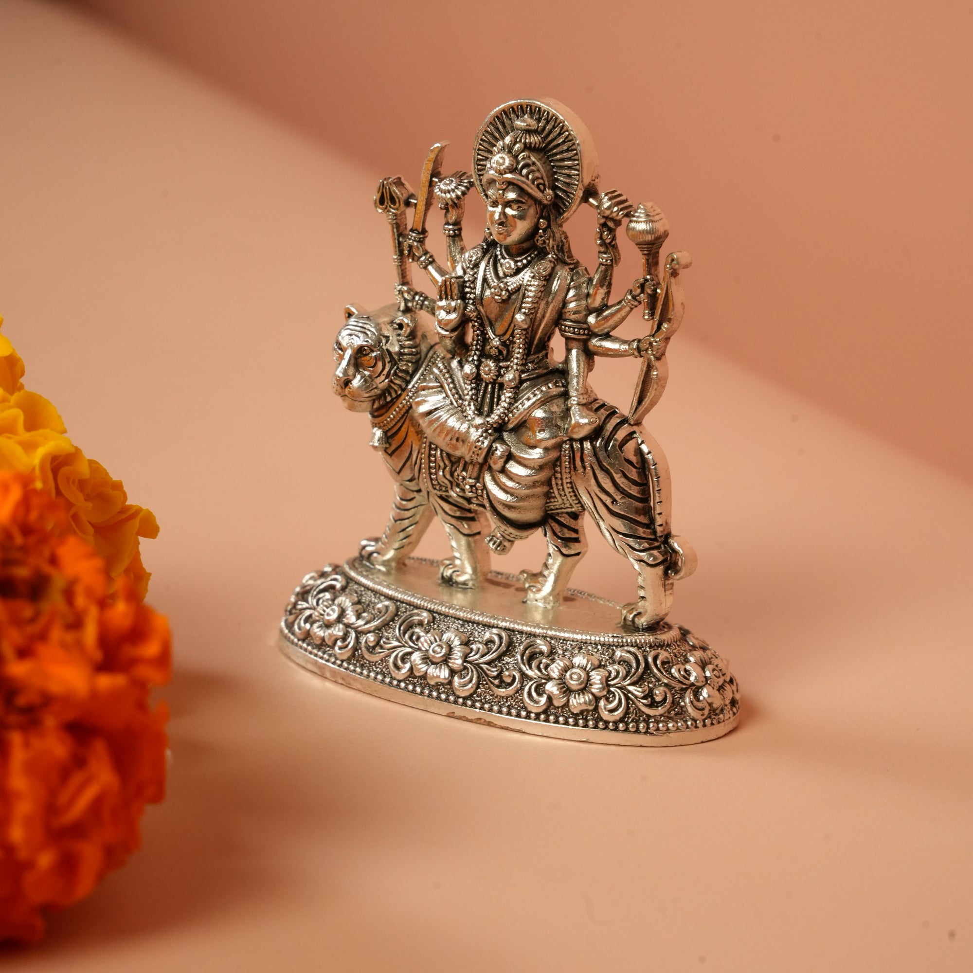 925 Silver Goddess Sherawali Maa Idol