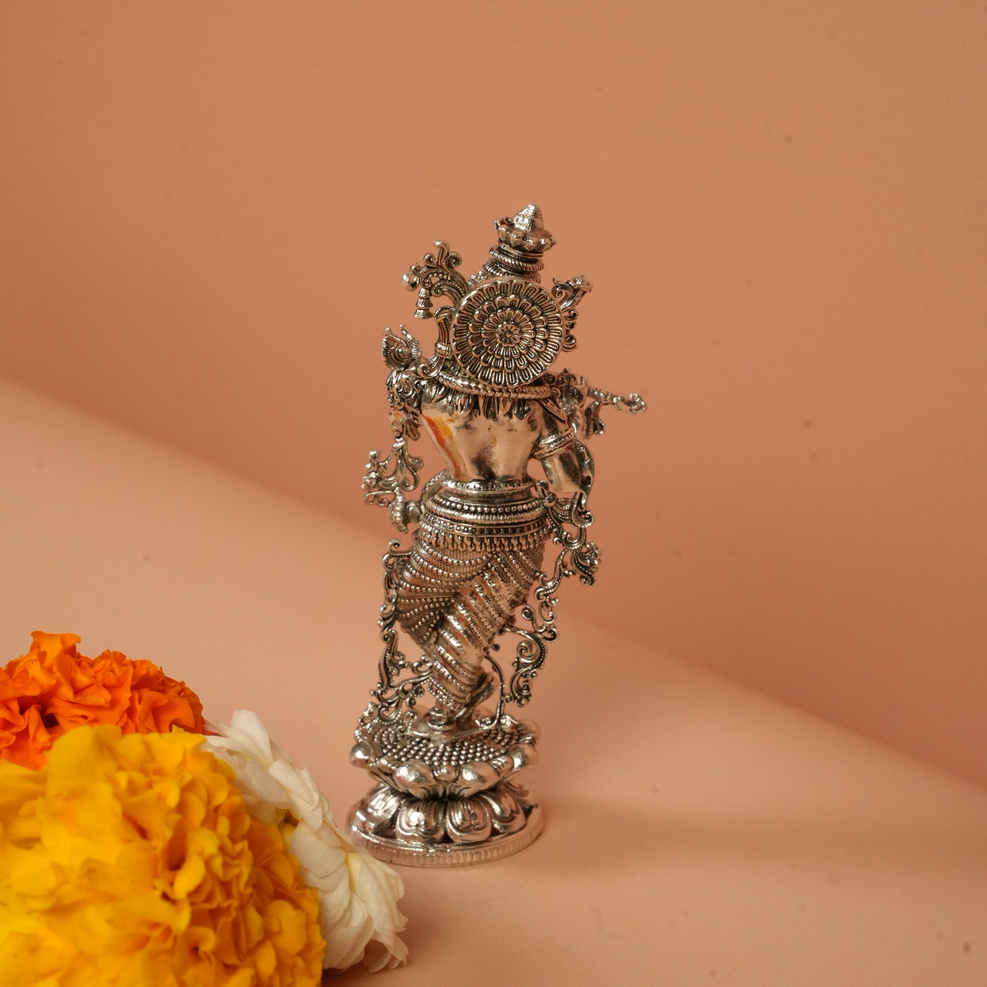 Handcrafted 92.5 Silver Lord Krishna Idol