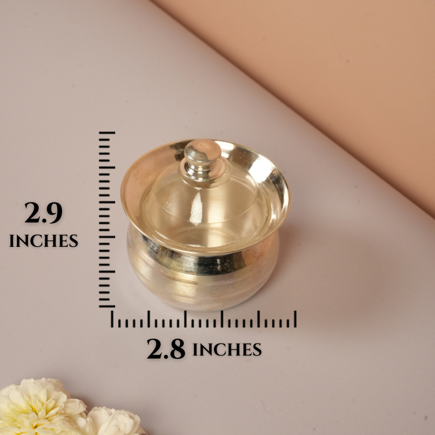 Handcrafted Silver Container with Lid