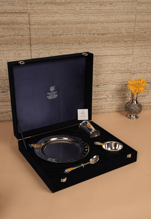 Donald Duck Sterling Silver Kids Dining set