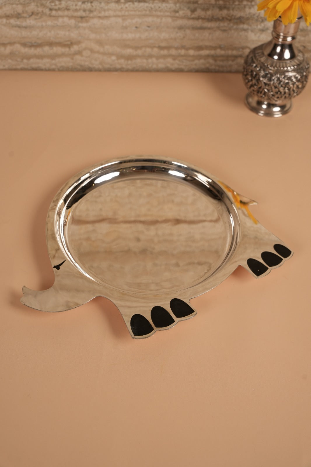 Elephant Shape Sterlng Slver Kids Dining Set