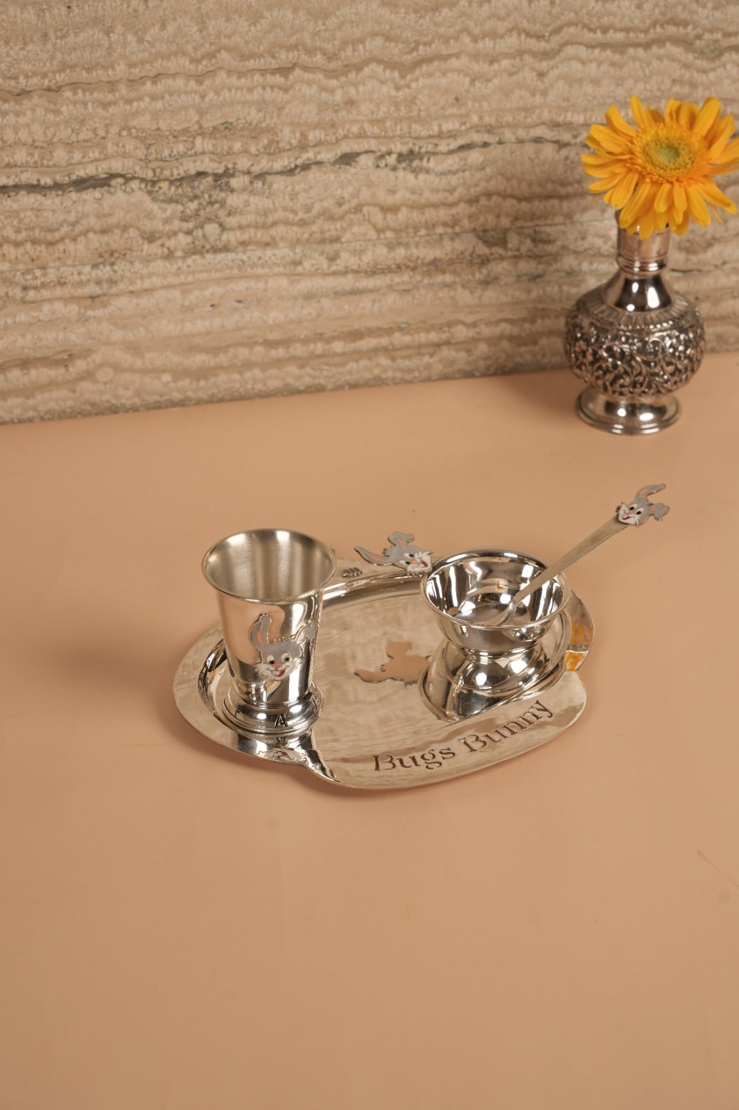 Bugs Bunny Sterling Silver kids Dining set