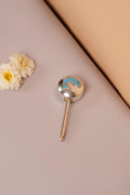 Skyblue Dolphin Sterling Silver Baby Rattle