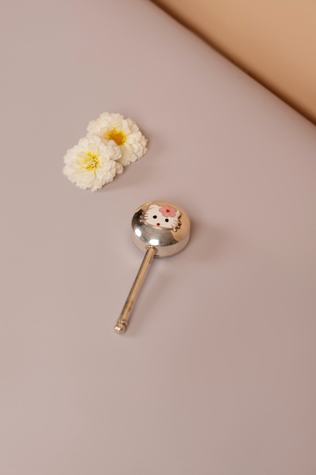 Hello Kitty Sterling Silver Baby Rattle