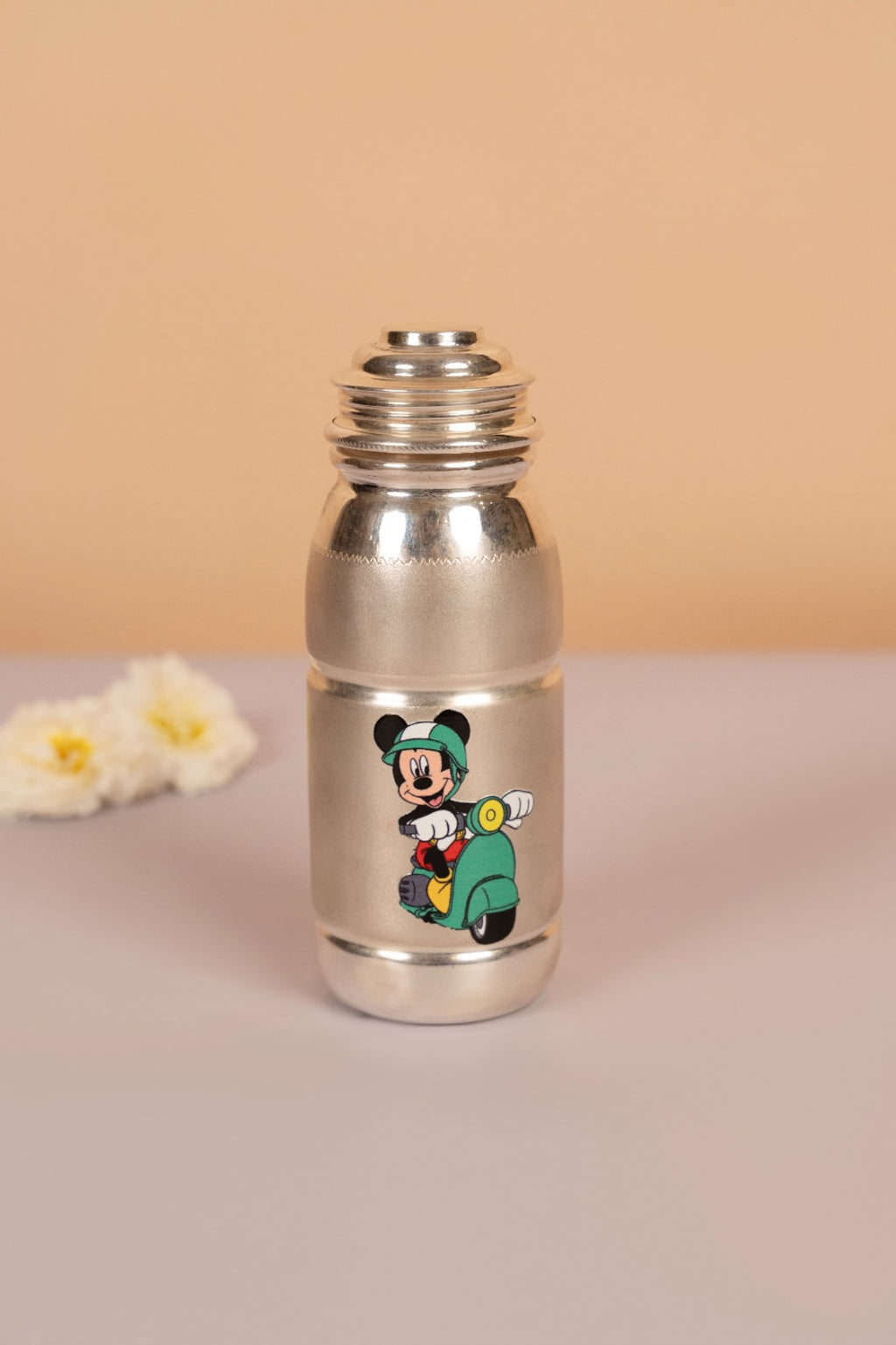Green Mouse Sterling Silver Baby Bottle