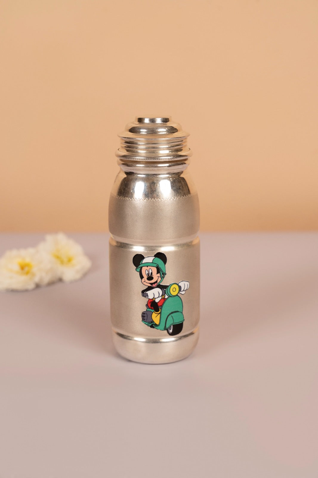 Green Mouse Sterling Silver Baby Bottle