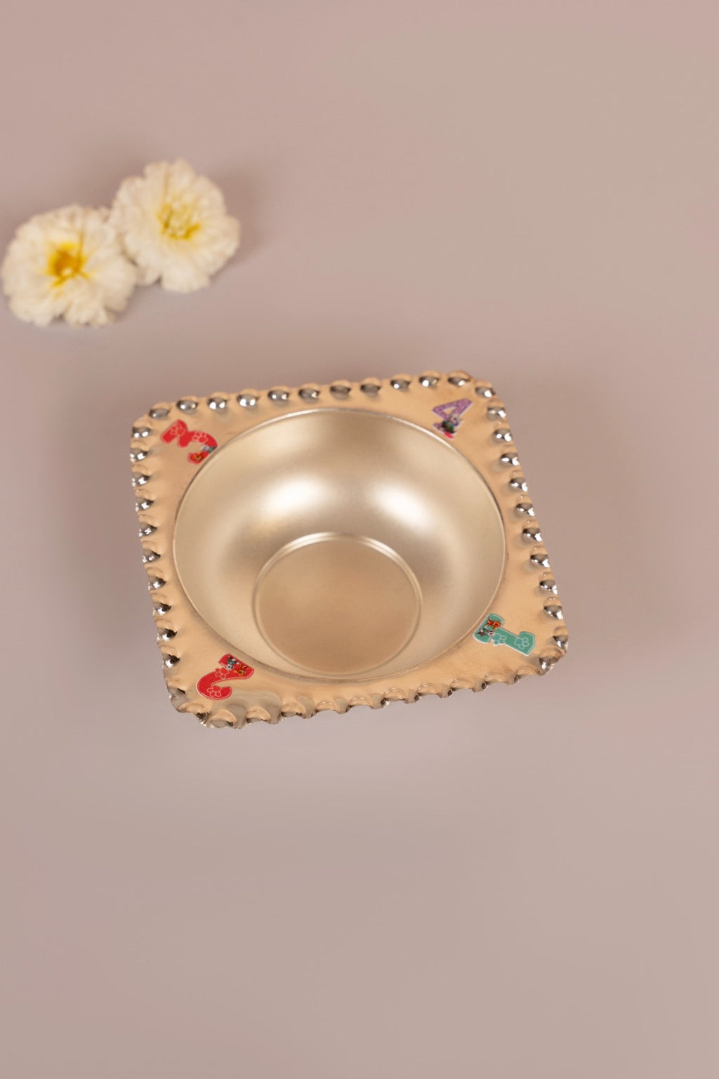 Number Theme Sterling Silver Bowl & Spoon Set