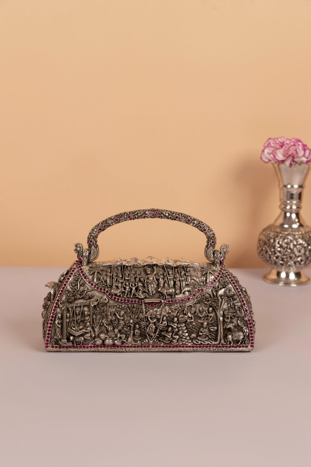 Krishna Leela Sterling Silver Clutch