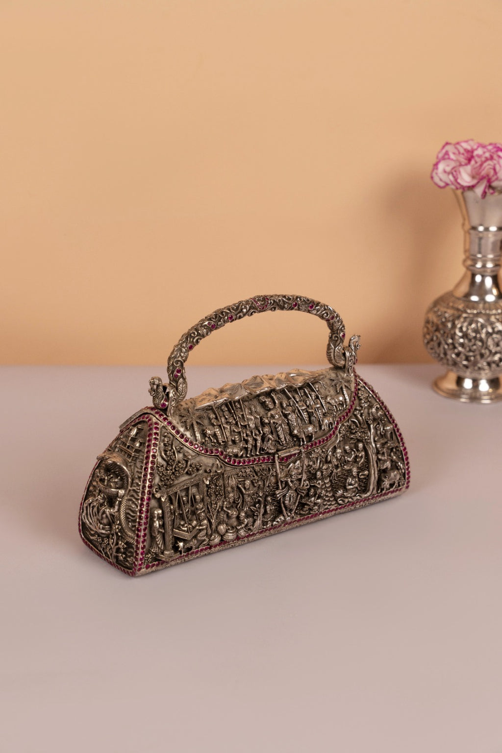 Krishna Leela Sterling Silver Clutch