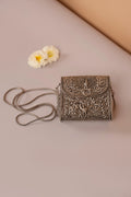 Floral Peacock Sterling Silver Clutch