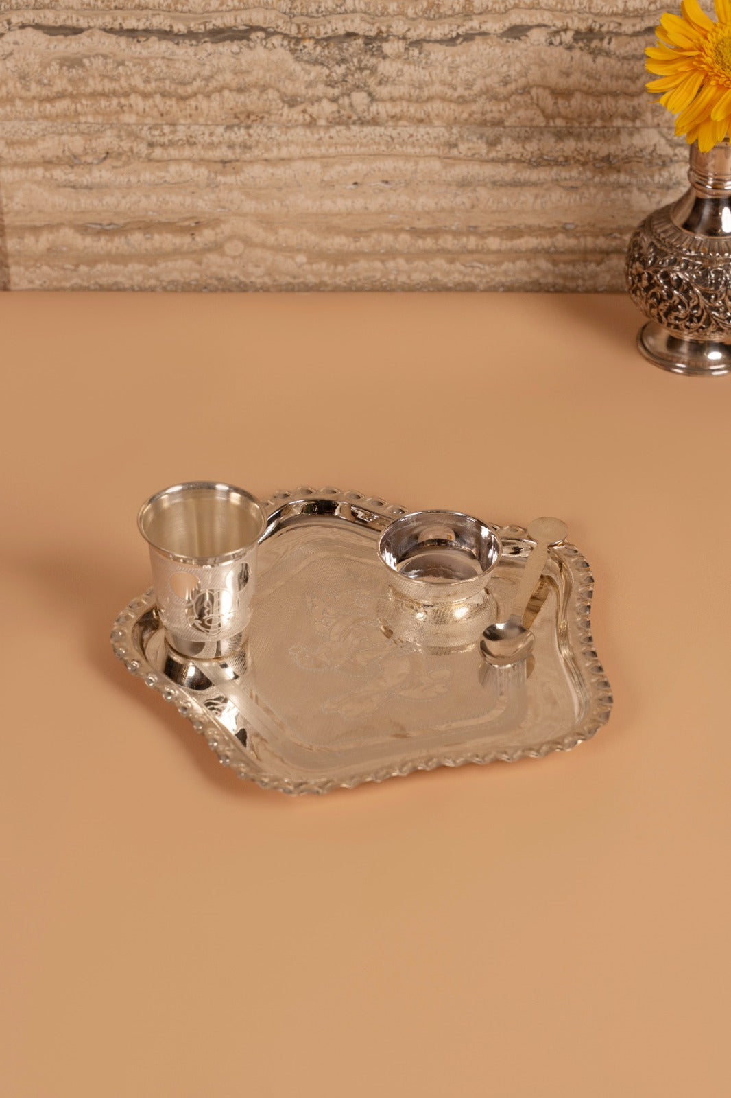 Star-Shaped Mickey Sterling Silver Kids Dining Set